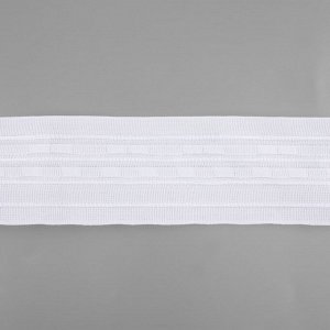 СИМА-ЛЕНД Шторная лента классическая, матовая, 6 см, 50 ± 1 м, цвет белый