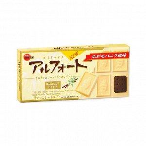 Печенье Алфорт песочное шоколадное покрытое белым шоколадом, Bourbon, Япония, 55 г, (10)