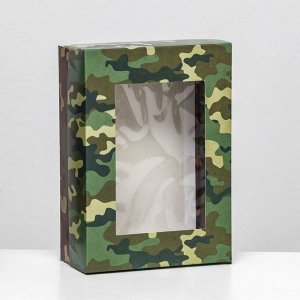 Коробка складная, с окном «Камуфляж» 21?15?7 см