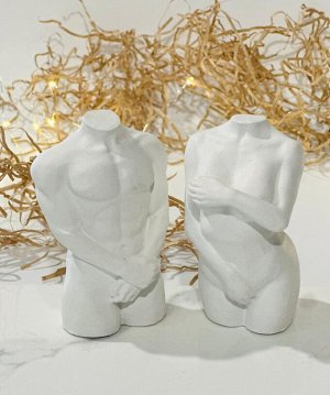 КОМПЛЕКТ - 2 гипсовые статуи - мужчина и женщина