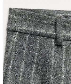 ЮБКА ИЗ СМЕСОВОЙ ШЕРСТИ В ТОНКУЮ ПОЛОСКУ арт. 2121758, серый в полоску