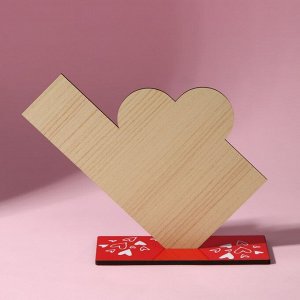 Фигура деревянная, стела «Я люблю тебя», 15.5x12.9 см