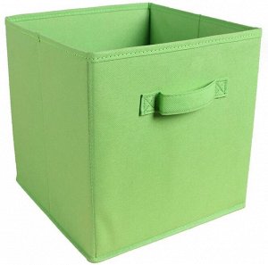 Ящик складной для хранения вещей салатовый 30*30*30см / коробка для хранения игрушек складная тканевая 30*30*30см / Квадратный складной контейнер для хранения вещей / Органайзер для хранения вещей