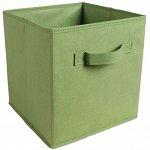 Ящик складной для хранения вещей травяной 30*30*30см / коробка для хранения игрушек складная тканевая 30*30*30см / Квадратный складной контейнер для хранения вещей / Органайзер для хранения вещей