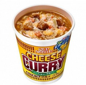 Лапша Nissin Cup Noodle из Японии Cheese Curry (сырный карри), 85 гр.