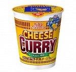 Лапша Nissin Cup Noodle из Японии Cheese Curry (сырный карри), 85 гр.