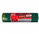 Vash Gold Мешок д/мусора 60 л. зеленый с завязкой 25 мкм, 10 шт/рул.
