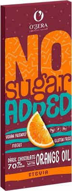 Горький шоколад O&#039;Zera No sugar added Dark Orange 90г /15