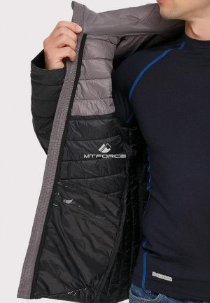 Мужская осенняя весенняя спортивная куртка стеганная черного цвета