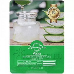 Grace Day Тканевая маска для лица  с экстрактом алоэ