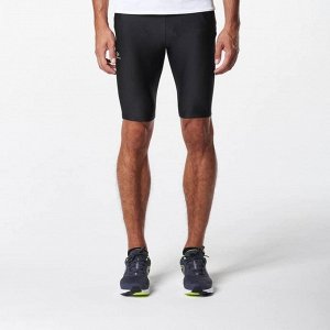 DECATHLON Тайтсы для бега короткие мужские черные RUN DRY