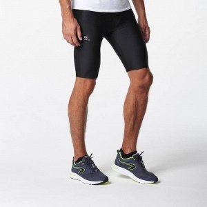 DECATHLON Тайтсы для бега короткие мужские черные RUN DRY