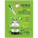 Маска тканевая с натуральными экстрактами зеленого чая Jigott Doris Real Essence Mask