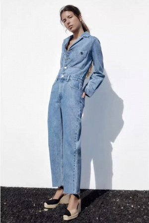 ДЖИНСОВЫЙ КОМБИНЕЗОН арт 0108026 427, синий ZARA