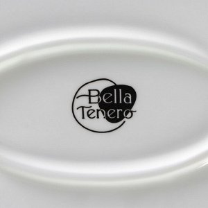 Форма для запекания BellaTenero, 1.2 л, 28.4x16.3x6.2 см, с бамбуковой крышкой, керамика, белая