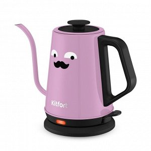 Чайник для варки кофе КТ-6194-3 черно-лавандовый