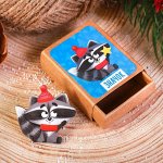 Значок в коробочке &quot;Енот&quot;, 5 х 6 см