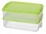 КОМПЛЕКТ КОНТЕЙНЕРОВ ДЛЯ ПРОДУКТОВ  &quot;FIX&amp;MIX&quot; 2 ШТ., 1,6Л + 1,6Л(оранжевый)
