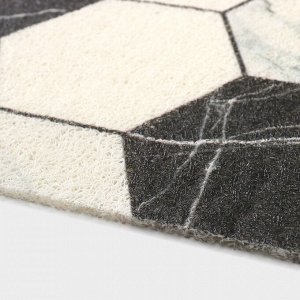 Коврик придверный грязезащитный Доляна «Мрамор», 60x90 см, цвет серый