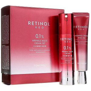 Антивозрастной набор мультикремов с ретинолом 0,1% TonyMoly Red Retinol 0.1% Wrinkle Multi Cream Set, 50мл + 30 мл.