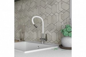 Смеситель для кухни ESKO Coral, CL 03 W, с подключением к фильтру, белый