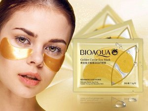 Патчи под глаза BioAqua Golden Caviar Eye Mask с нано-золотом и экстрактом икры