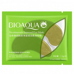 Патчи под  глаза BioAqua Nicotinamide Seaweed Eye Mask с никотинамидом и экстрактом морских водорослей