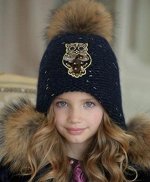 Ушанка &quot; Жардин &quot; сливовый 52-54 СМ.