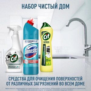 NEW ! Domestos Cif набор чистый дом: гель, крем и спрей для уборки во всем доме