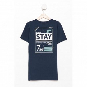 Футболка для мальчика с карманом и принтом на спине