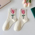 Носки женские хлопковые Цветок