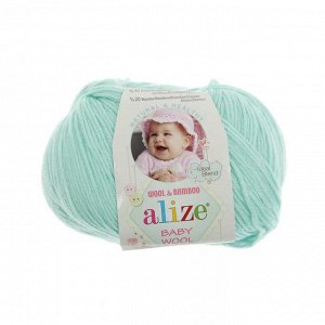 Пряжа Alize Baby wool 19 Водяная зелень