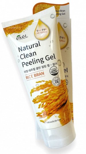 Пилинг-скатка Ekēl Natural Clean Peeling Gel Rice Bran рисовые отруби, туба 180мл,