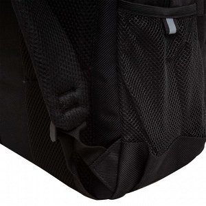 Анатомический черный рюкзак GRIZZLY для подростка мальчика: практичный, вместительный