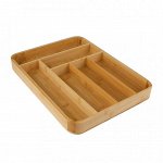Лоток для столовых приборов бамбук 40*30*2,4см №6