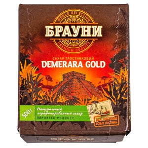 Русскарт Сахар тростниковый БРАУНИ DEMERARA GOLD 500 г