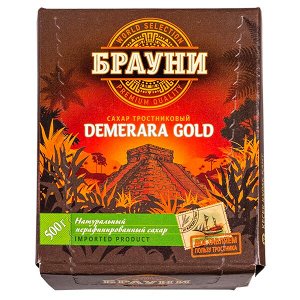 Сахар тростниковый БРАУНИ DEMERARA GOLD 500 г