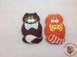 пряник Котик с бабочкой