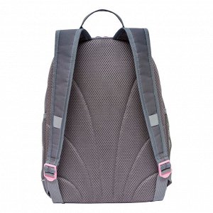 Рюкзак школьный GRIZZLY с карманом для ноутбука 13", жесткой спинкой, двумя отделениями, для девочки