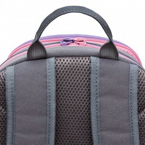 Рюкзак школьный GRIZZLY с карманом для ноутбука 13", жесткой спинкой, двумя отделениями, для девочки