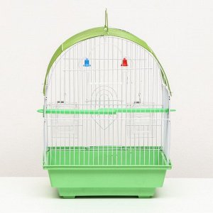 Клетка для птиц укомплектованная Bd-1/3c, 30 х 23 х 39 см, зелёная