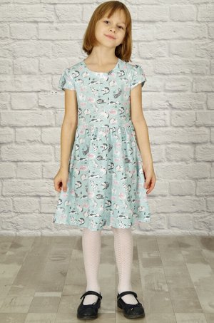Платье для девочки "Котята", короткий рукав