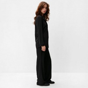 Костюм женский (жакет, брюки) MINAKU: Green trend цвет чёрный, размер 44
