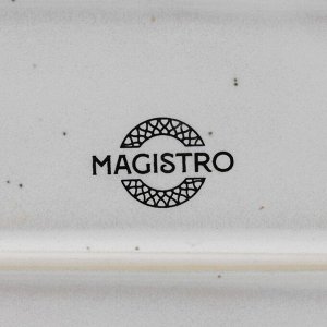 Блюдо Magistro Urban, 260 мл, 18x9.8x2.5 см, овальное, фарфор, белое