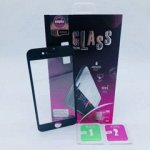 Защитное стекло 3D Iphone 7/8 (черное) с силиконовыми краями на весь экран (в упаковке)