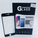 Защитное стекло 5D Iphone 7/8 (черное ) скругленные края