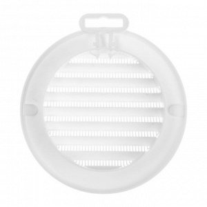 Решетка вентиляционная ZEIN, d=100 мм, круглая, с сеткой, с фланцем, неразъемная