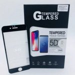 Защитное стекло 5D Iphone 6/6s (черное ) скругленные края
