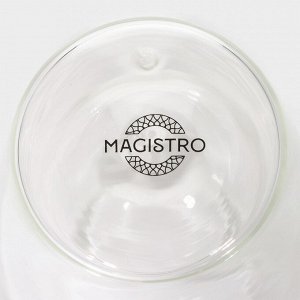 Стакан Magistro «Поль. Дуо», 350 мл, 7.3x15 см, с двойными стенками, стекло, прозрачный