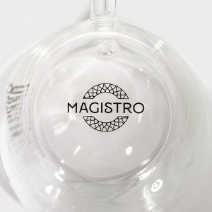 Кружка стеклянная с двойными стенками Magistro «Дуо. Espesso», 80 мл, 9x6x6,5 см